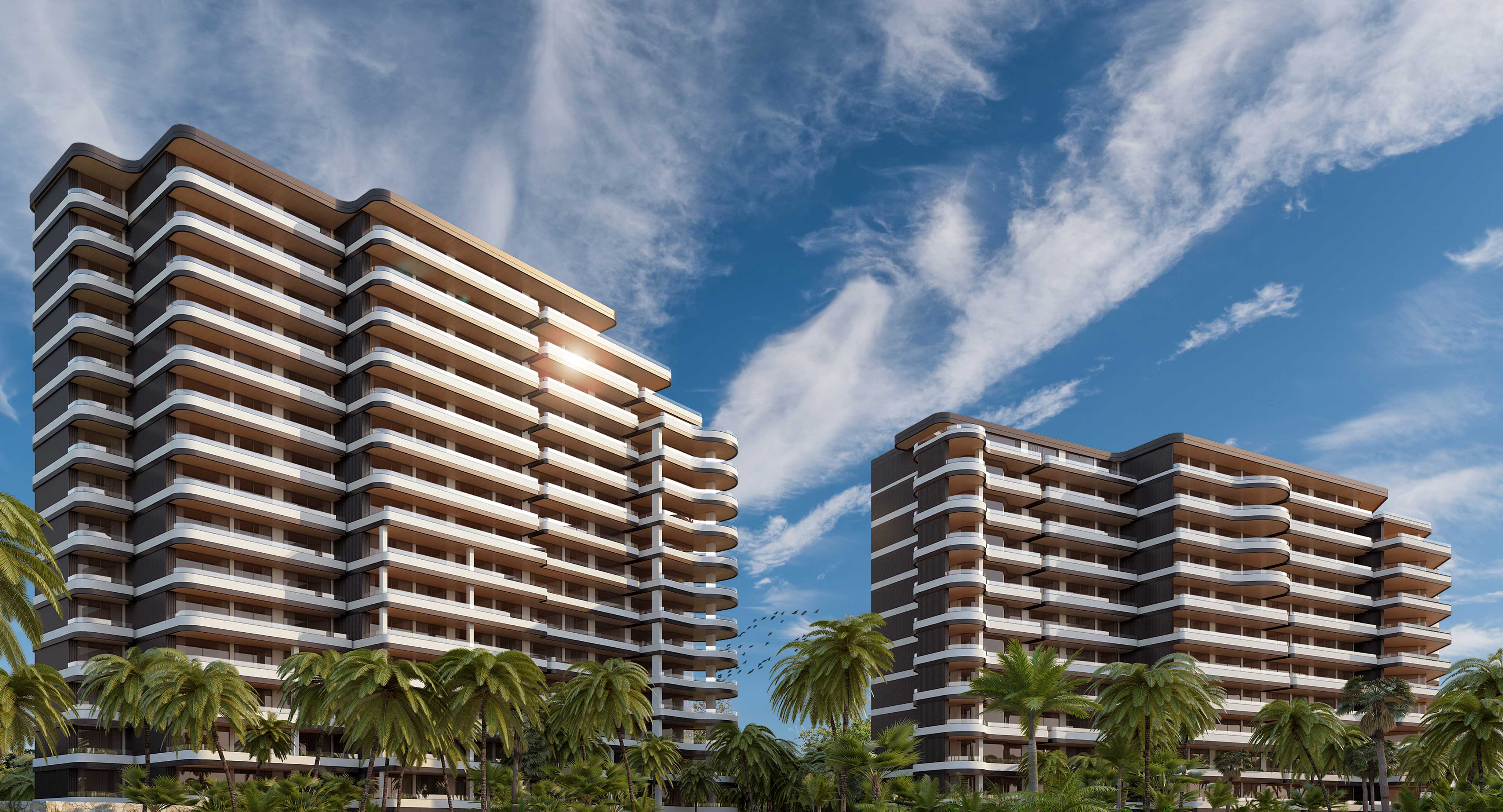 Barcelona and Antigua Rendering Daytime